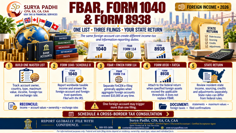 FBAR, Form 1040 and Your State Tax Return: How Foreign Account Reporting Fits Together