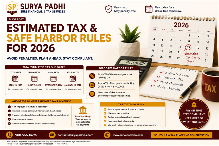 Estimated Taxes 2026: The Safe Harbor Rule That Prevents a Penalty