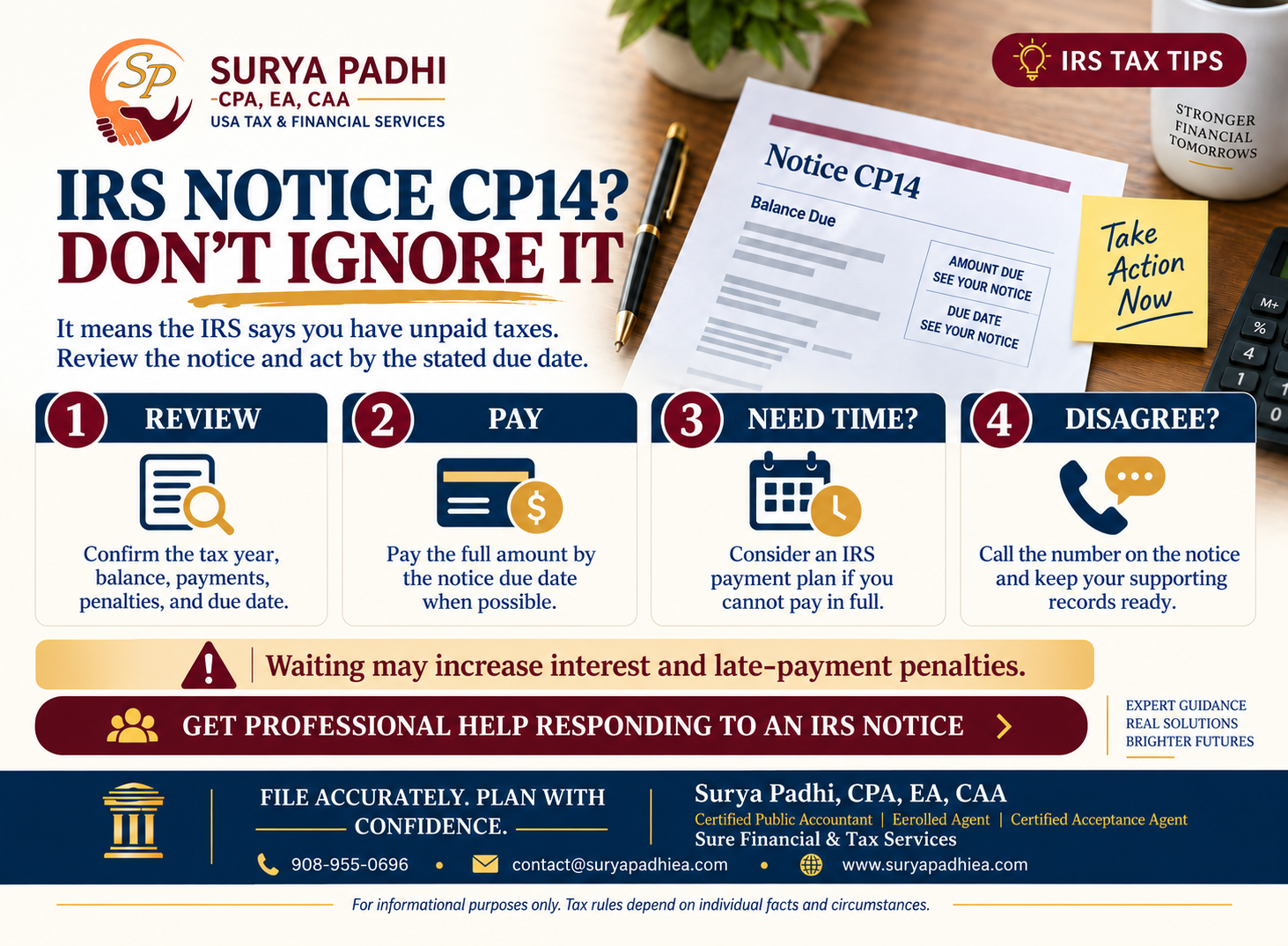 IRS Notice CP14: What It Means and What to Do in 21 Days