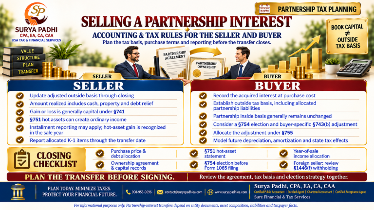 Selling a Partnership Interest: Tax and Accounting Rules for the Seller, the Buyer and the Partnership