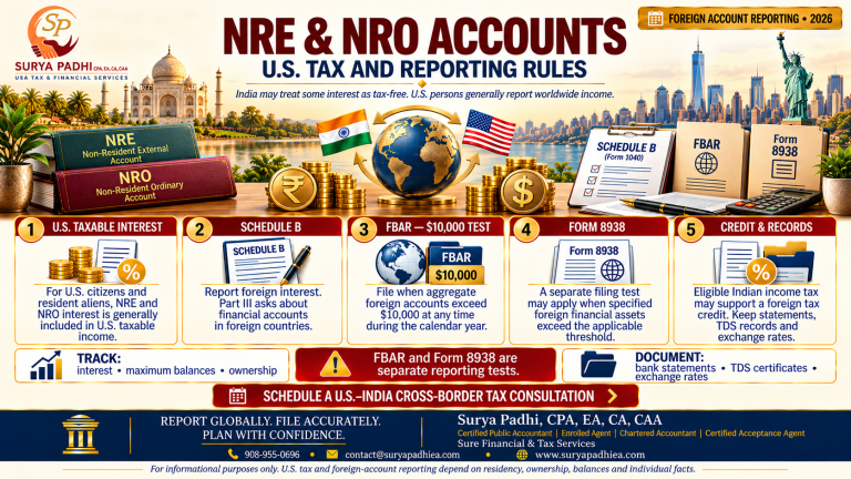 Your Indian bank may call NRE interest tax-free. The IRS does not.
