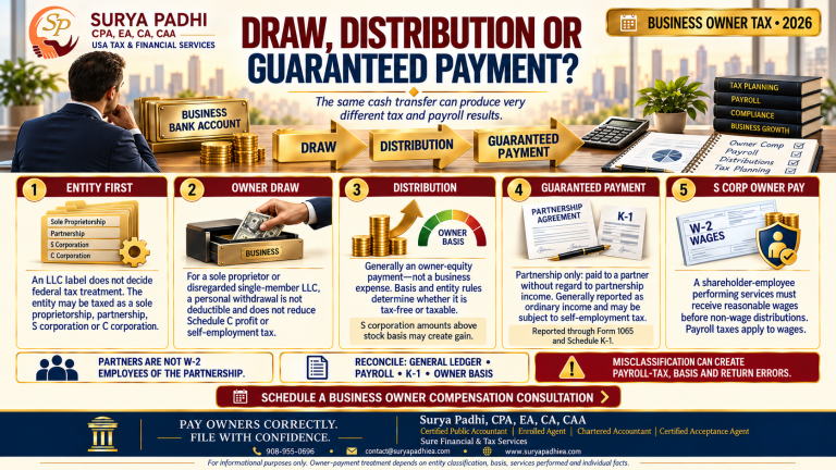 Owner Draw vs Distribution vs Guaranteed Payment: What Your Books Call It and What the IRS Does