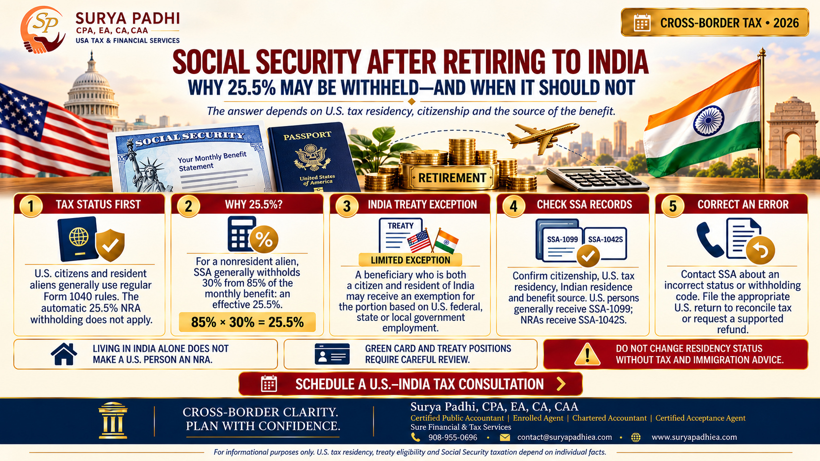 US Social Security Taxed Living in India? The Nonresident Rules