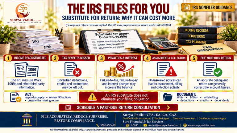If You Never File, the IRS Files for You: The Substitute for Return and Why It Is Always Worse