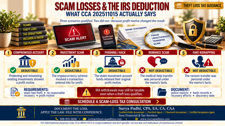 Scammed Out of Money? When the IRS Allows a Theft Loss Deduction